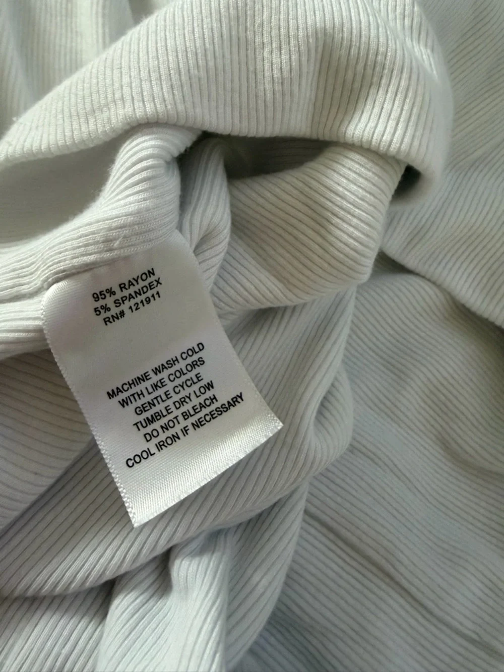 LNA White Ribbed Crewneck Harrison T-shirt - Picture 9 of 9